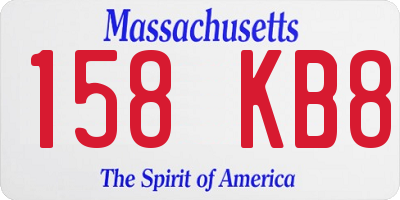 MA license plate 158KB8