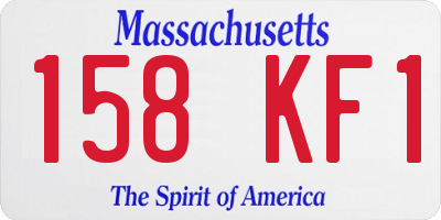 MA license plate 158KF1