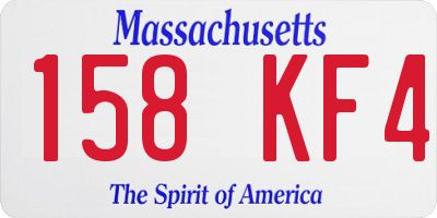 MA license plate 158KF4