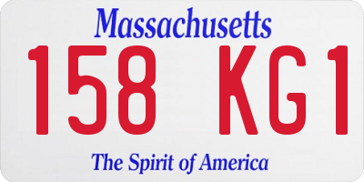 MA license plate 158KG1