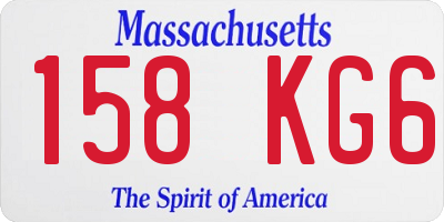 MA license plate 158KG6