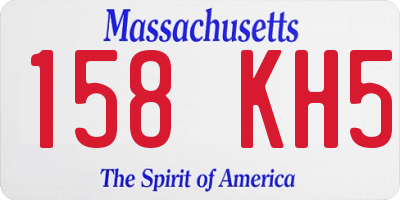 MA license plate 158KH5