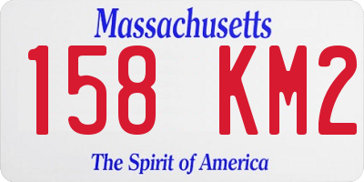 MA license plate 158KM2