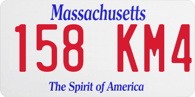 MA license plate 158KM4