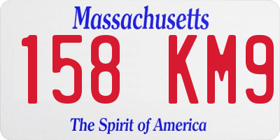 MA license plate 158KM9