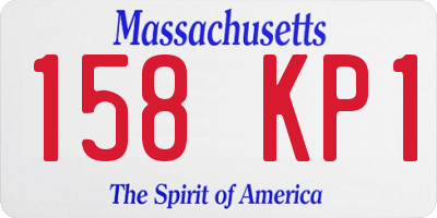 MA license plate 158KP1