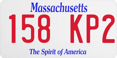 MA license plate 158KP2