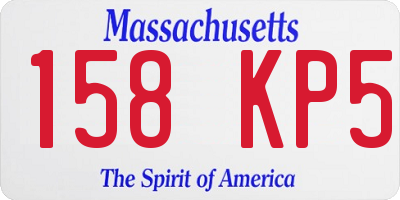 MA license plate 158KP5