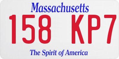 MA license plate 158KP7