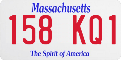 MA license plate 158KQ1