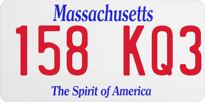 MA license plate 158KQ3