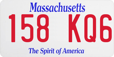 MA license plate 158KQ6