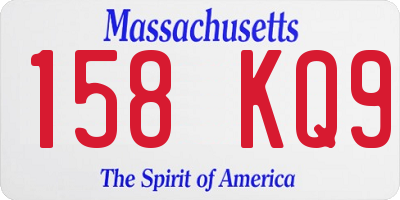 MA license plate 158KQ9