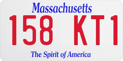 MA license plate 158KT1