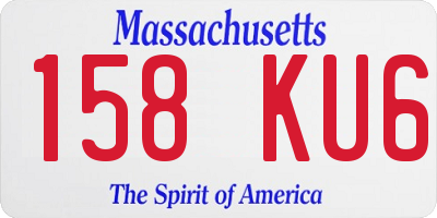 MA license plate 158KU6