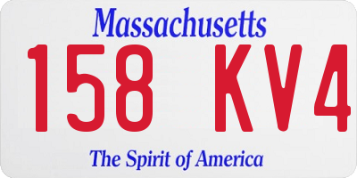 MA license plate 158KV4