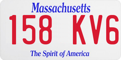MA license plate 158KV6