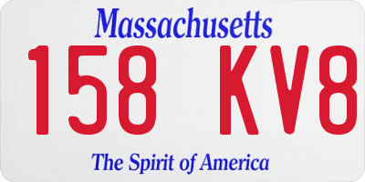 MA license plate 158KV8