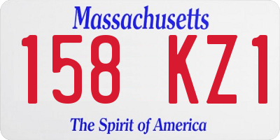 MA license plate 158KZ1