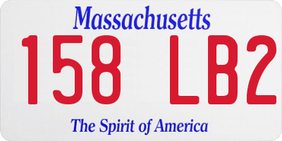 MA license plate 158LB2