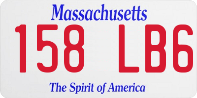 MA license plate 158LB6