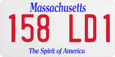 MA license plate 158LD1