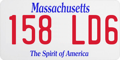 MA license plate 158LD6