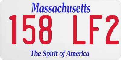 MA license plate 158LF2