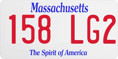 MA license plate 158LG2