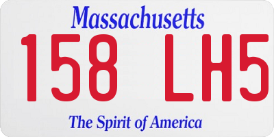 MA license plate 158LH5