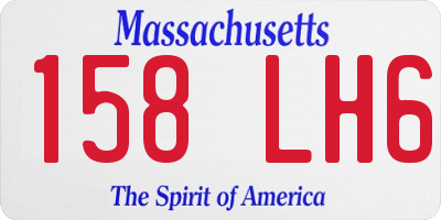 MA license plate 158LH6