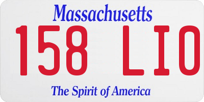 MA license plate 158LI0