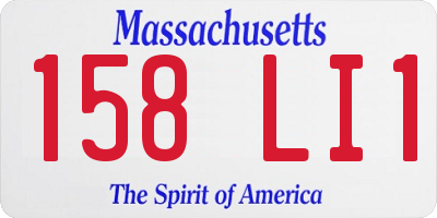 MA license plate 158LI1