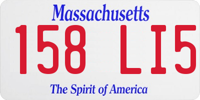 MA license plate 158LI5