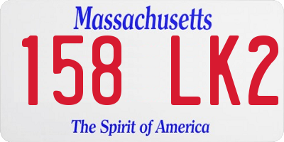 MA license plate 158LK2