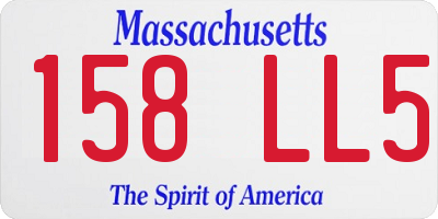 MA license plate 158LL5