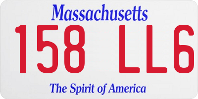 MA license plate 158LL6