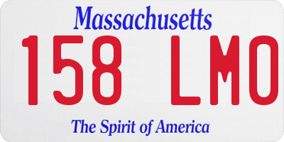 MA license plate 158LM0
