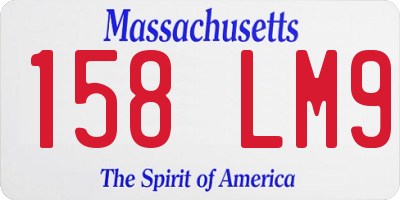 MA license plate 158LM9