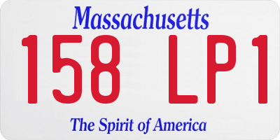 MA license plate 158LP1