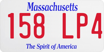 MA license plate 158LP4