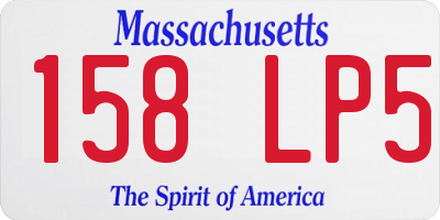 MA license plate 158LP5