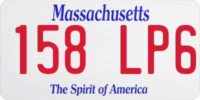 MA license plate 158LP6