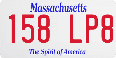 MA license plate 158LP8
