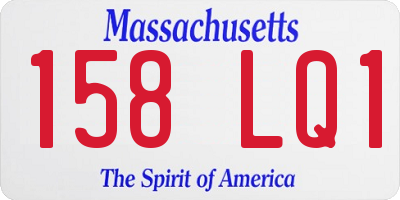 MA license plate 158LQ1