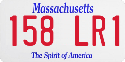 MA license plate 158LR1