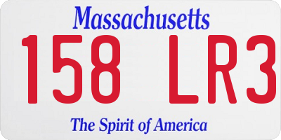 MA license plate 158LR3