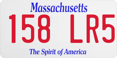 MA license plate 158LR5