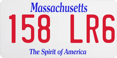 MA license plate 158LR6