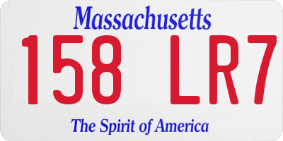 MA license plate 158LR7